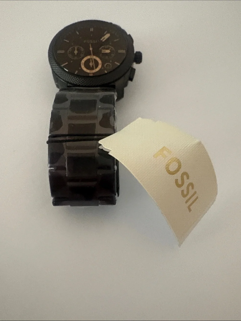 Fossil Black Watch with Gold Accents